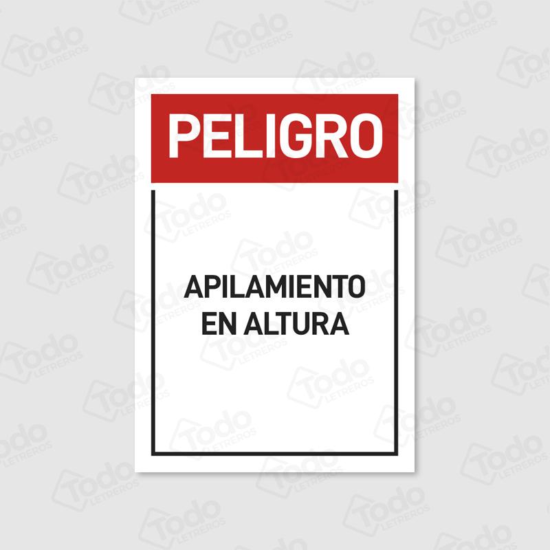 Letrero Apilamiento En Altura PE185-T17x24