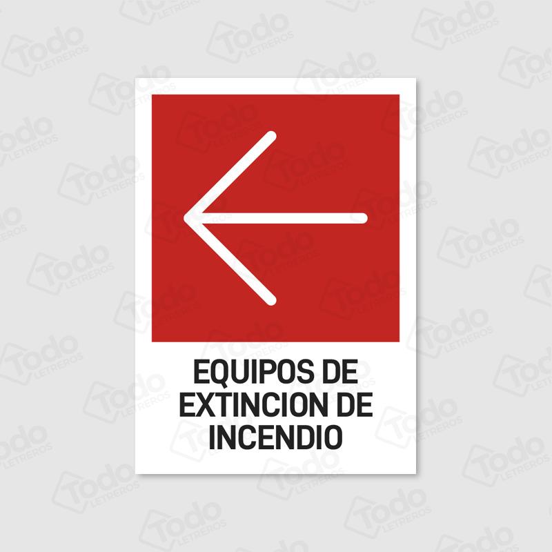 Letrero Equipos De Extincion De Incendio BB120-T17x24