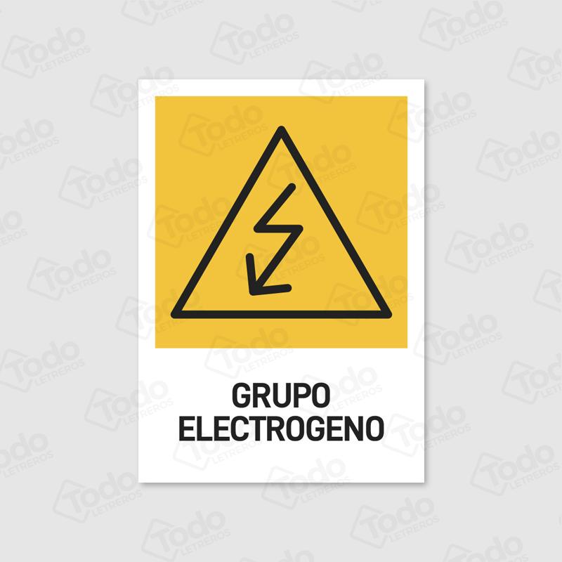 Letrero Grupo Electrogeno AD137-T17x24