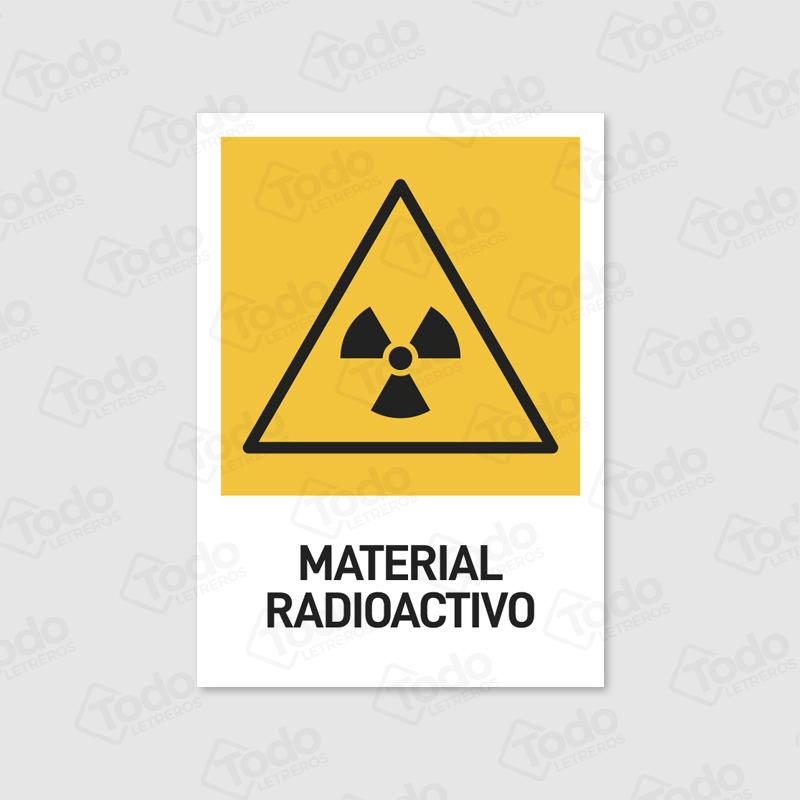 Letrero Material Radioactivo AD147-T17x24