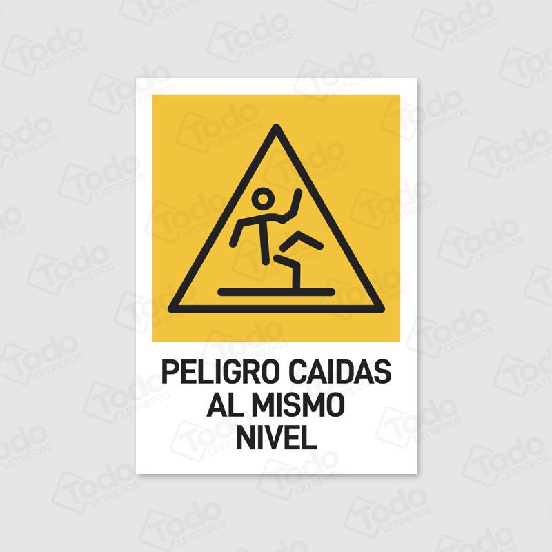 Letrero Peligro Caida Al Mismo Nivel AD142-T17x24
