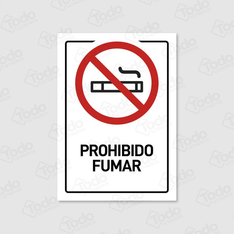 PROHIBIDO FUMAR – TODO LETREROS