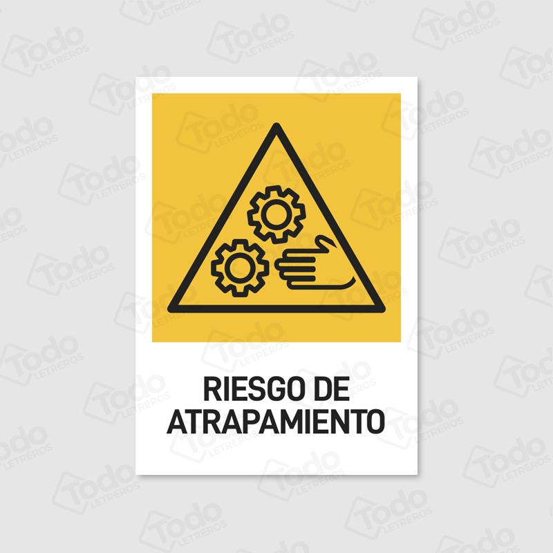 Letrero Riesgo De Atrapamiento AD155-T17x24