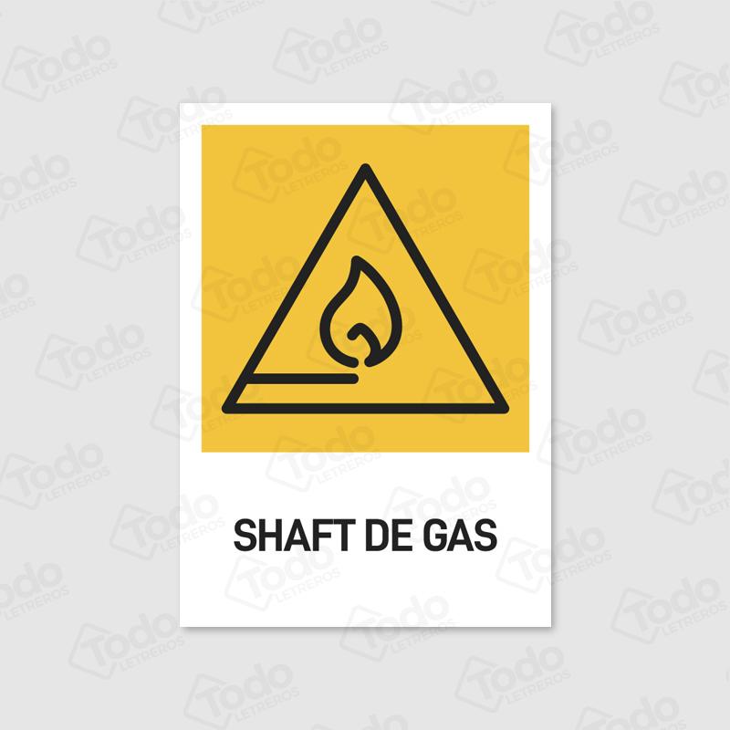 Letrero Shaft De Gas AD151-T17x24