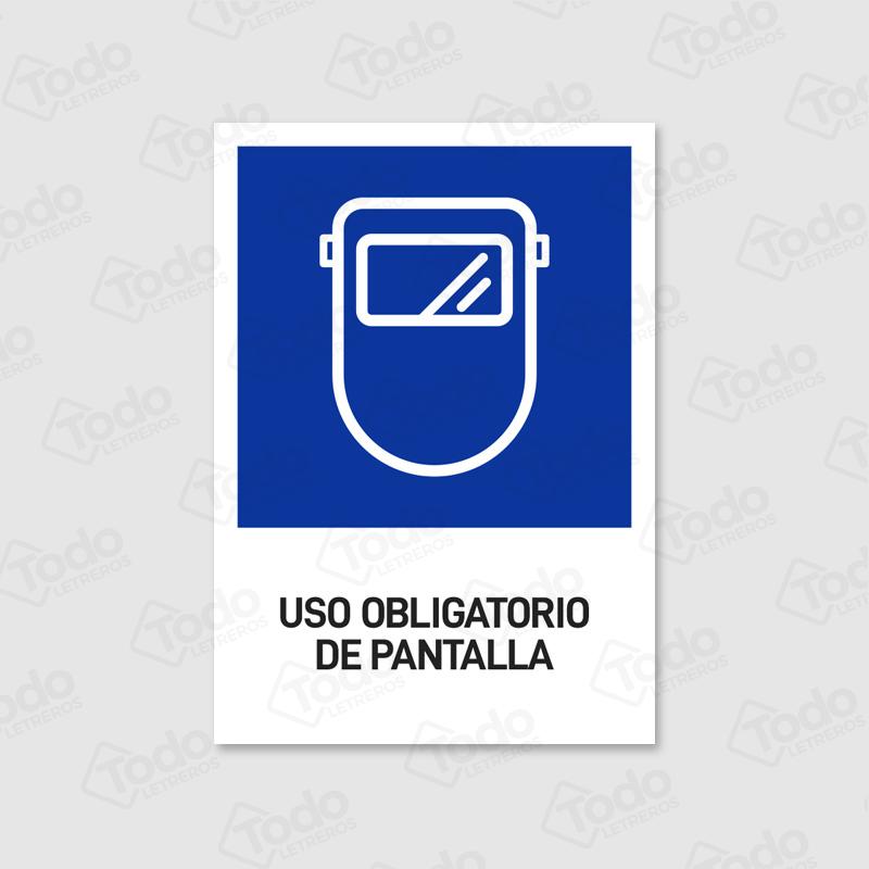 Letrero Uso Obligatorio De Pantalla CN158-T17x24